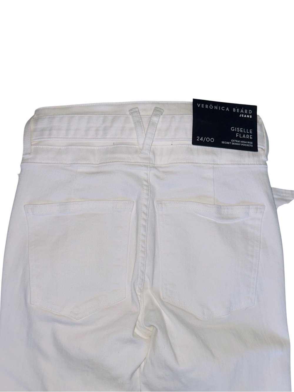Veronica Beard White Giselle Flare Jeans High Rise Size 26 NWT - Picture 8 of 14